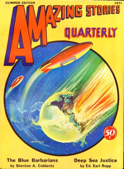 Meteor Strike on Earth, Amazing Stories Quarterly Summer 1931