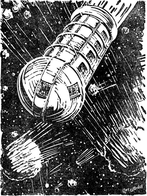 Ray Wardell's Rocket Ship in Meteor Storm — Amazing Stories 1926