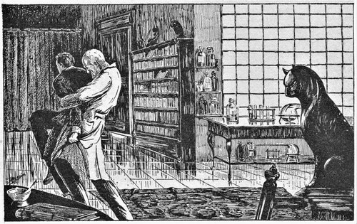 The Stone Cat — Mad Science Lab Scene, Amazing Stories 1927