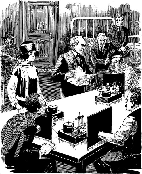 The Hammering Man – Amazing Stories Vol.1 No.12 Laboratory Scene