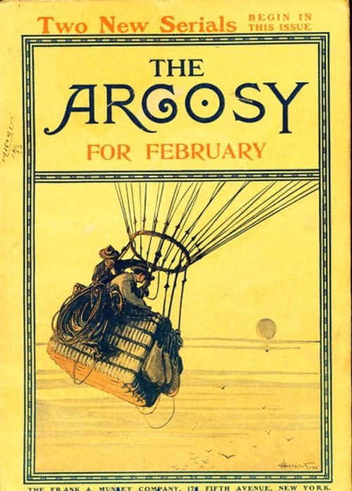 The Argosy February Issue: Balloon Aeronauts Over Open Terrain, c.1900
