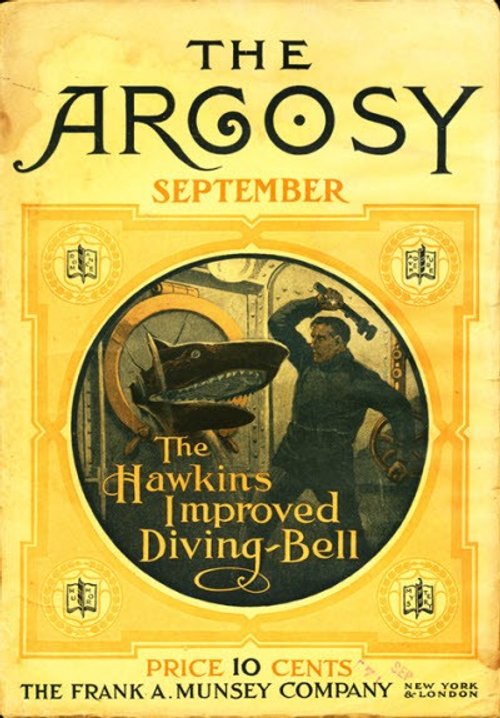 The Argosy 'Hawkins Improved Diving-Bell' Cover — Underwater Adventure, c.1900s