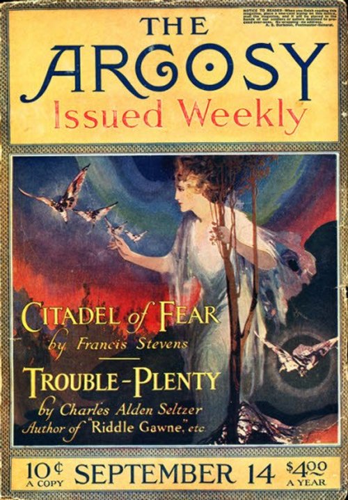 Argosy Weekly 'Citadel of Fear' Cover, Francis Stevens, Sept 1918