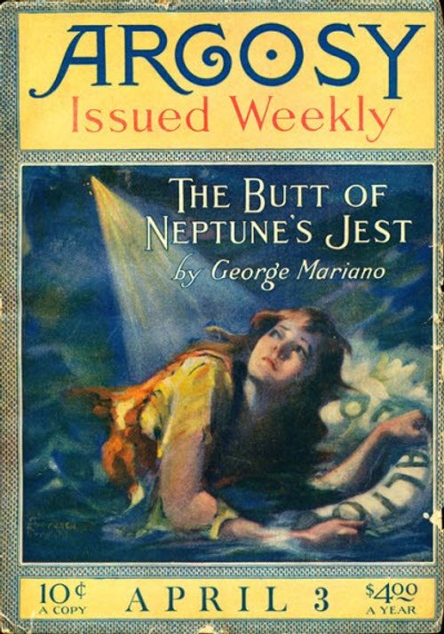 Argosy Weekly April 1915: Woman Adrift in Neptune's Seas