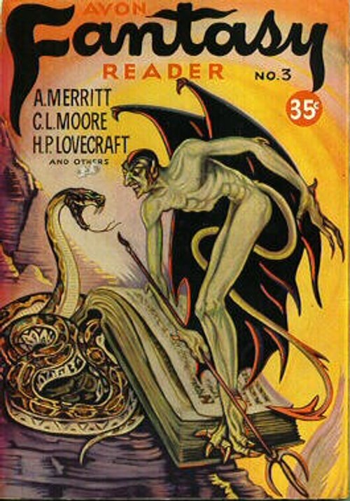 Demon Over an Open Tomb — Avon Fantasy Reader No. 3 Cover, 1947