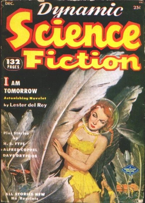 Dynamic Science Fiction Dec 1952 — Shrunken Woman Among Giant Alien Flora