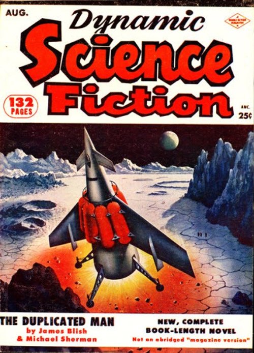 Dynamic Science Fiction Aug. 1953 – Rocket Launch on Alien Ice World