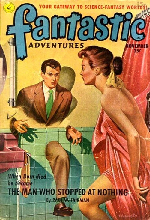 Fantastic Adventures Nov 1952 — 'The Man Who Stopped at Nothing' Cover