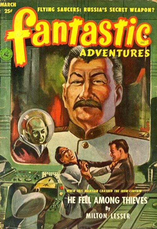 Fantastic Adventures March 1953 – Martian Behind the Iron Curtain Cold War Cover