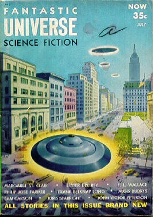 Flying Saucers Over Manhattan, Fantastic Universe Science Fiction, July 1957