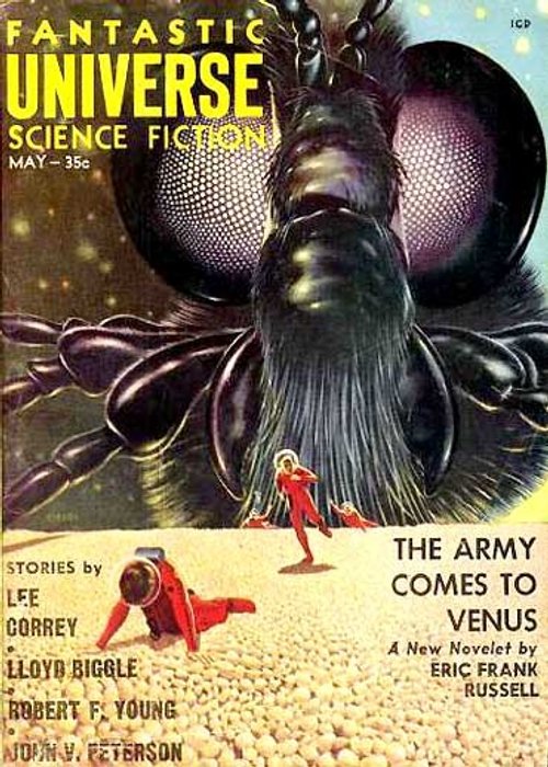 Giant Insect Threatens Astronauts – Fantastic Universe Sci-Fi May Issue