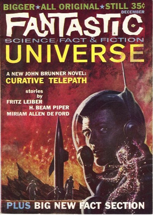 Fantastic Universe December 1958 – Astronaut and Alien Encounter Cover