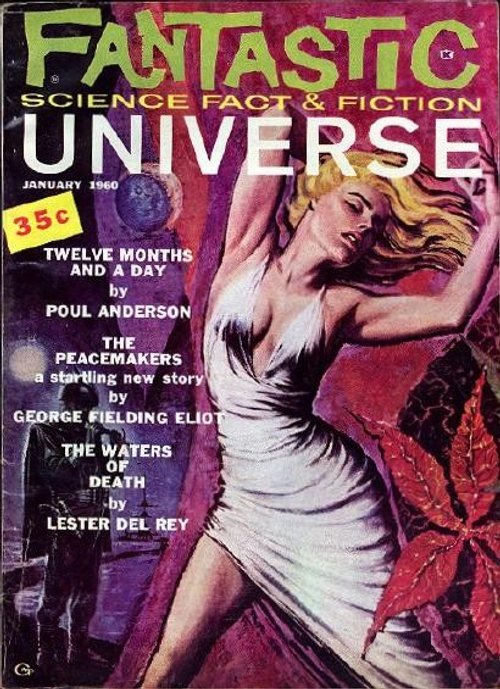 Fantastic Universe January 1960 – Woman Imperiled by Alien Flora