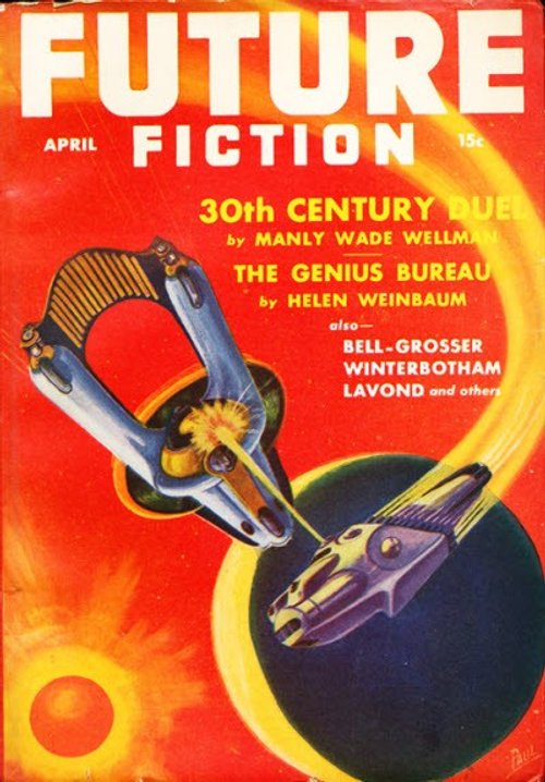 Frank R. Paul Space Duel Cover, Future Fiction April 1941