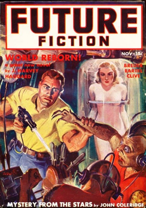 Future Fiction Nov 1939 – Hero Battles Alien Captor to Free Captive Woman