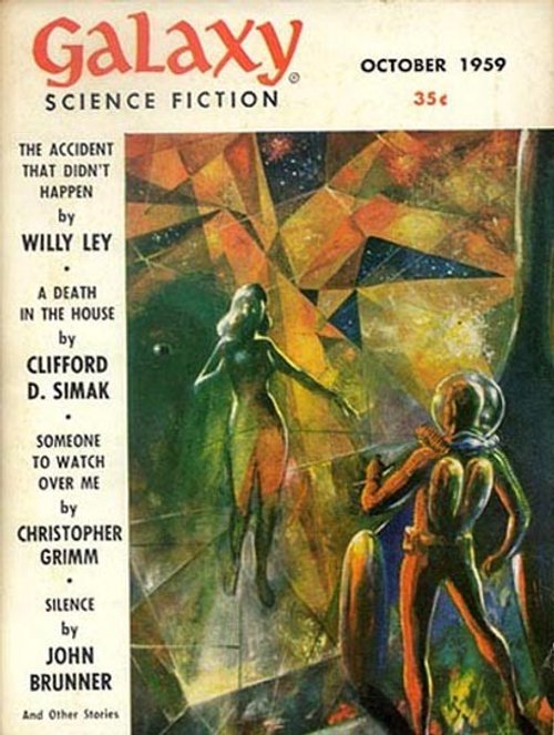 Galaxy Science Fiction October 1959 – Glowing Alien Encounter on Strange World