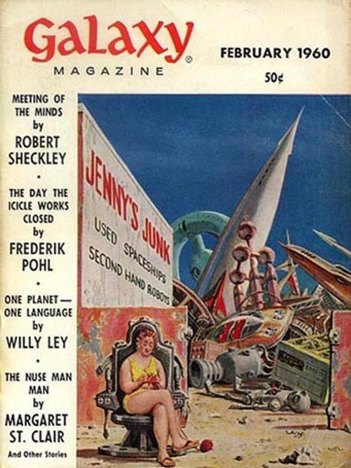 Jenny's Junk Used Spaceships, Galaxy Magazine Cover February 1960