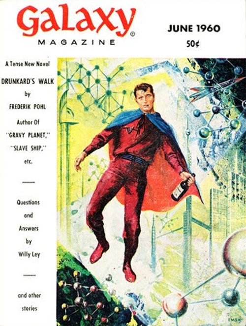 Emsh's Levitating Hero, Galaxy Magazine Cover June 1960