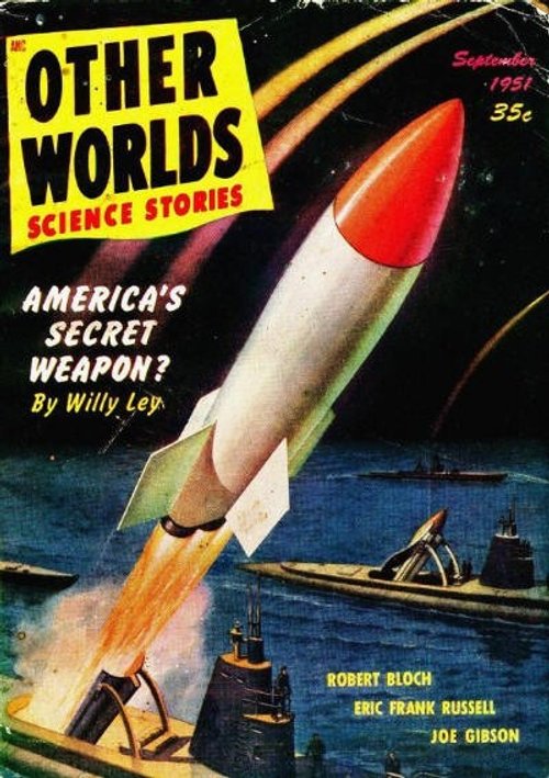 Rocket Launch from Submarine Fleet – Other Worlds Science Stories, Sept 1951