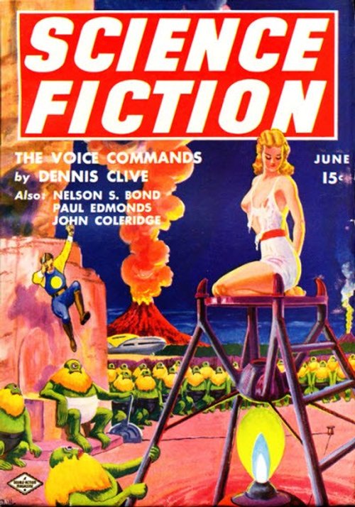 Giant Woman Captive & Frog Aliens: Science Fiction Magazine June 1940
