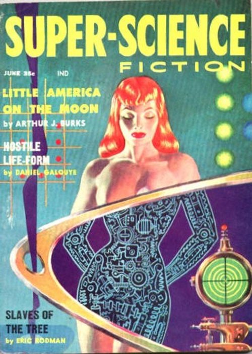 Super-Science Fiction June 1958 – Robotic Woman Reflection Cover