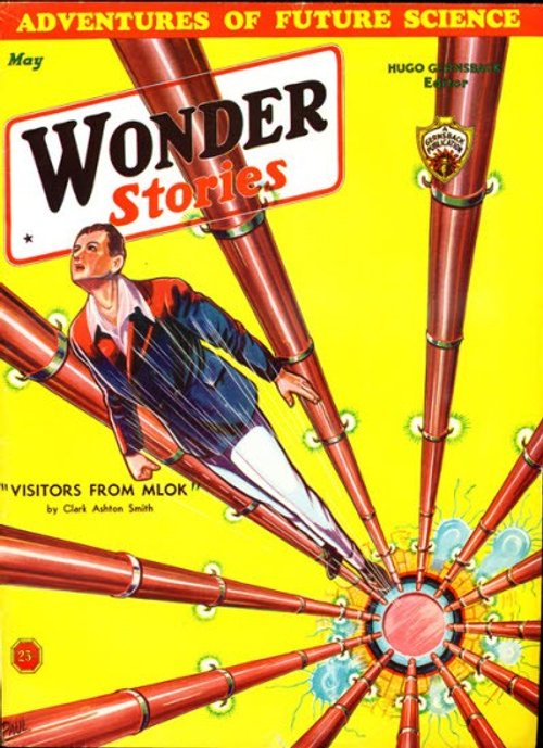 Wonder Stories May 1933 – 'Visitors from Mlok' Frank R. Paul Cover