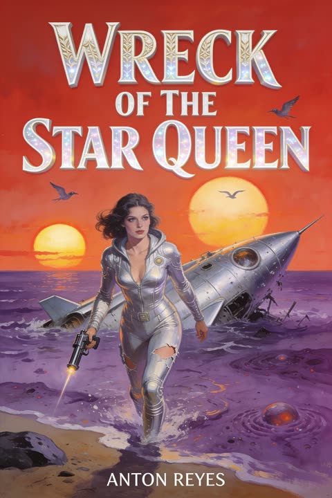 Sample pulp book cover generated in the OONA Cover Maker